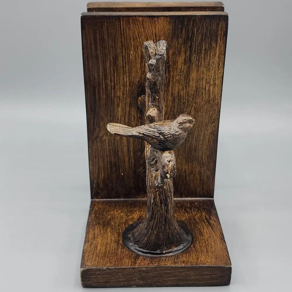 Birds on Branch Bookends - Resin Unique & Sturdy 7